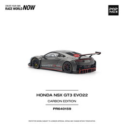 POP RACE MODEL 1/64 HONDA NSX GT3 EVO22 - CARBON EDITION
