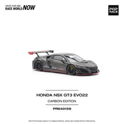 POP RACE MODEL 1/64 HONDA NSX GT3 EVO22 - CARBON EDITION
