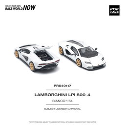 POP RACE MODEL 1/64 LAMBORGHINI COUNTACH LPI 800-4 BIANCO SIDERALE