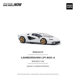 POP RACE MODEL 1/64 LAMBORGHINI COUNTACH LPI 800-4 BIANCO SIDERALE