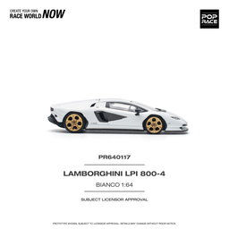 POP RACE MODEL 1/64 LAMBORGHINI COUNTACH LPI 800-4 BIANCO SIDERALE
