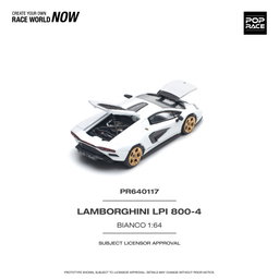 POP RACE MODEL 1/64 LAMBORGHINI COUNTACH LPI 800-4 BIANCO SIDERALE