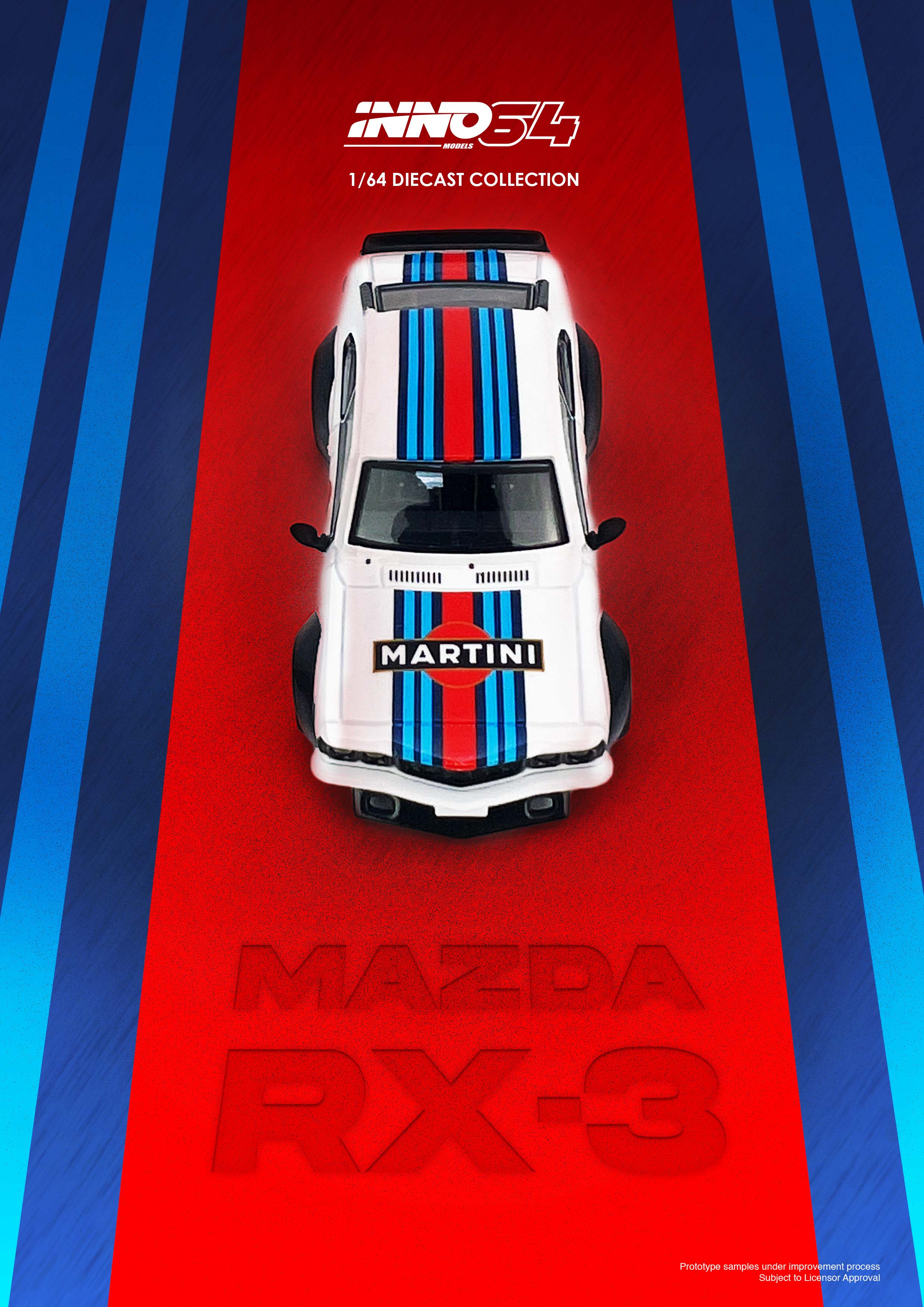 INNO MODEL 1/64 MAZDA SAVANNA RX3 "MARTINI RACING" Livery_1
