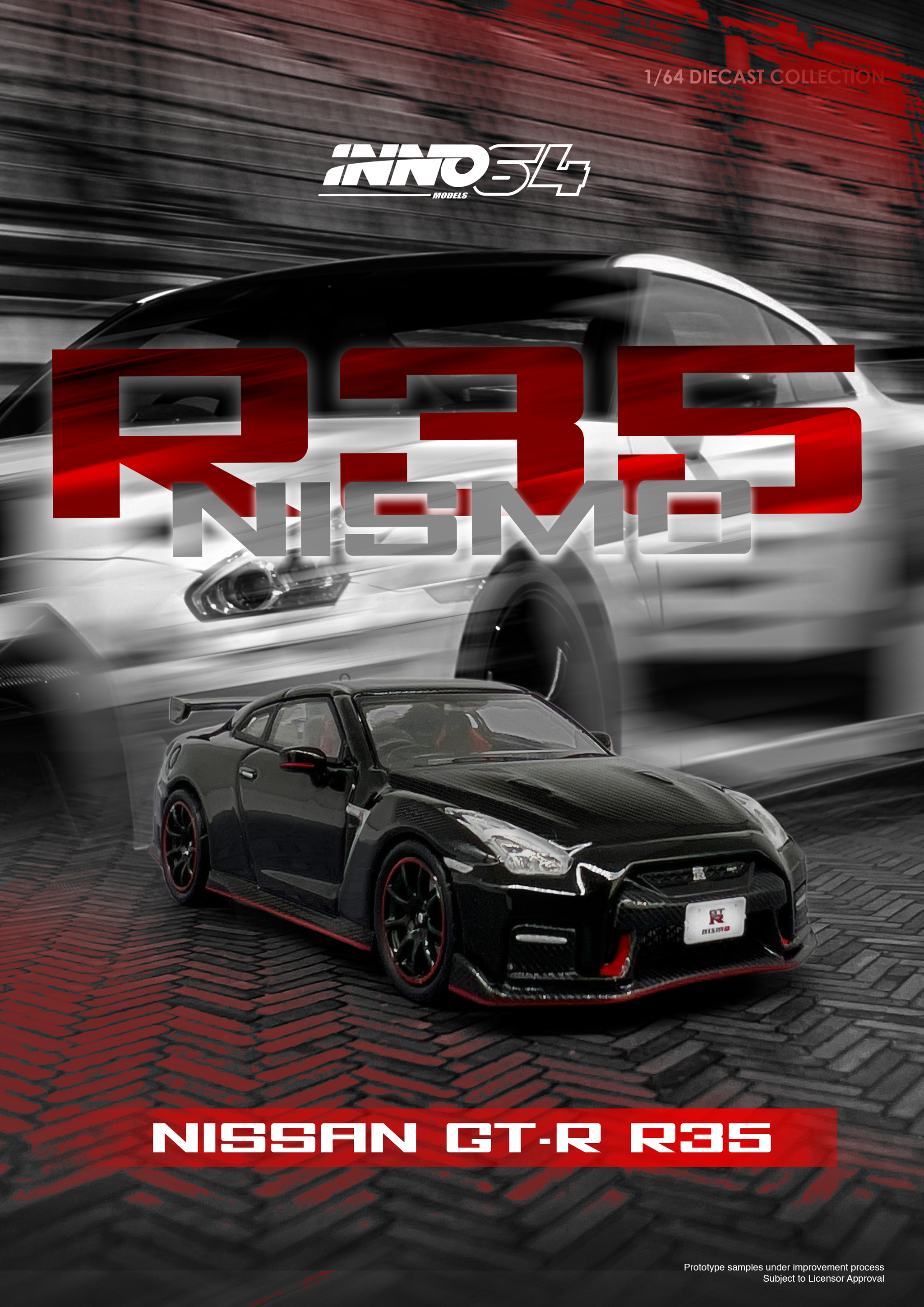 INNO MODEL 1/64 NISSAN GT-R (R35) NISMO - BLACK_0