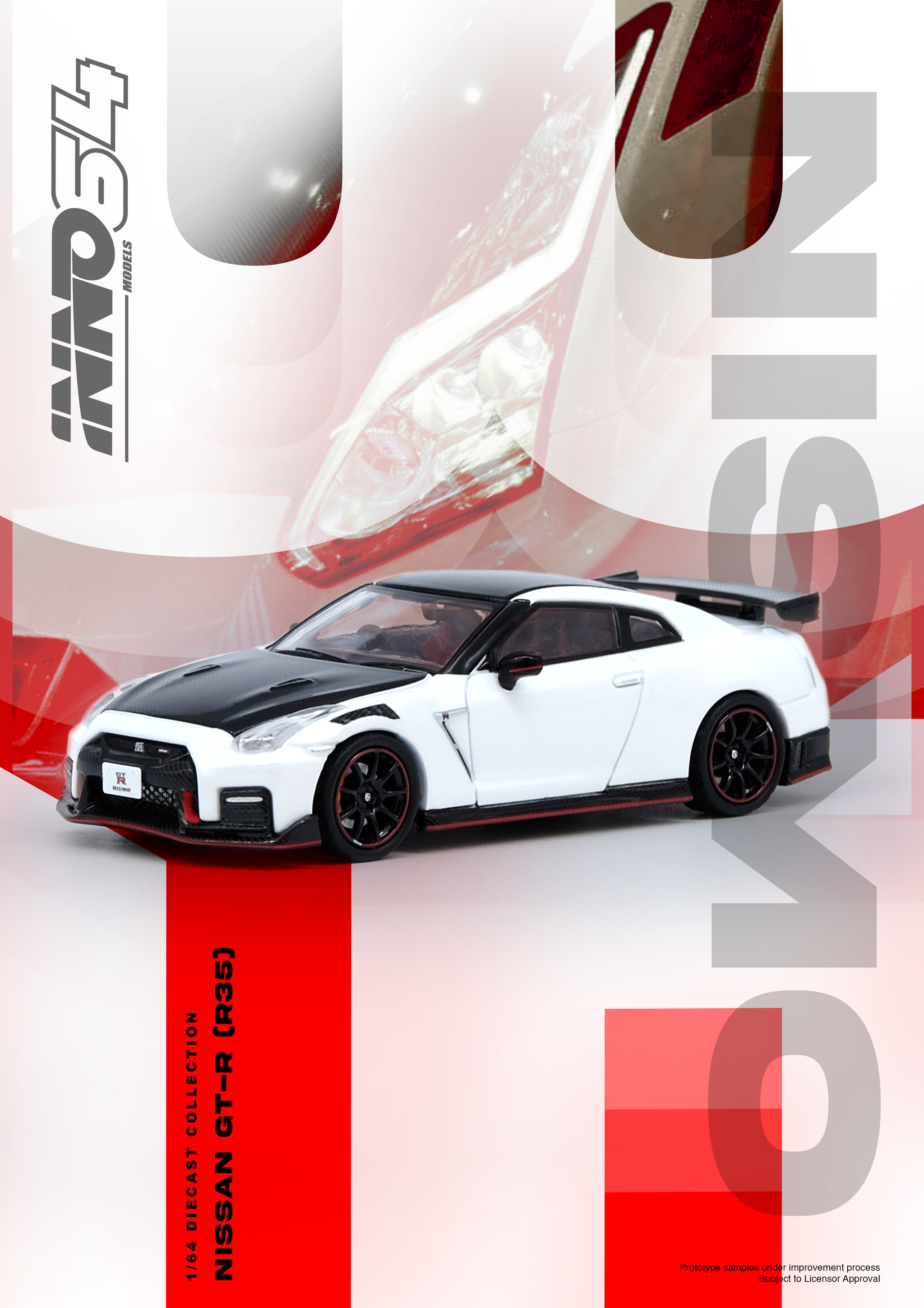 INNO MODEL 1/64 NISSAN GT-R (R35) NISMO - WHITE_1