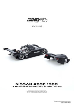 INNO MODEL 1/64 NISSAN R89C LE MANS SHAKEDOWN TEST AT PAUL RICARD 1988