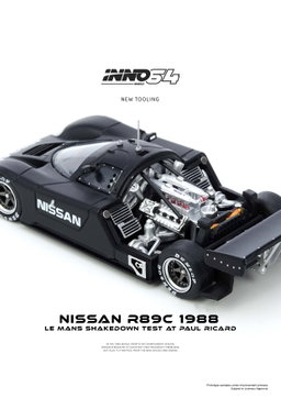 INNO MODEL 1/64 NISSAN R89C LE MANS SHAKEDOWN TEST AT PAUL RICARD 1988