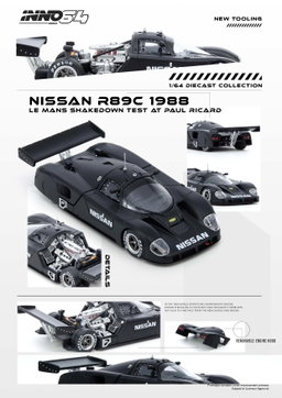 INNO MODEL 1/64 NISSAN R89C LE MANS SHAKEDOWN TEST AT PAUL RICARD 1988
