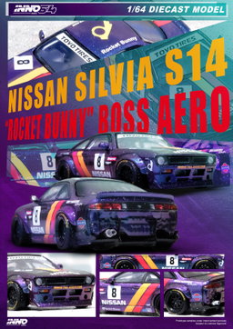 INNO MODEL 1/64 NISSAN SILVIA (S14) BOSS "ROCKET BUNNY" Purple