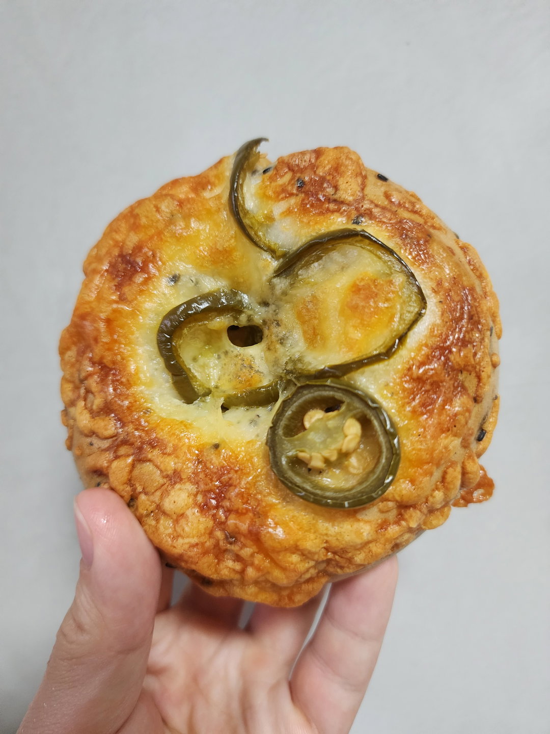 Cheddar Cheese and Jalapeño Bagel