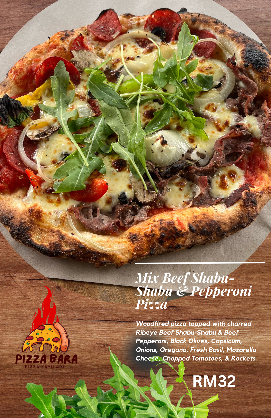 Mix Beef Shabu-Shabu & Pepperoni Pizza
