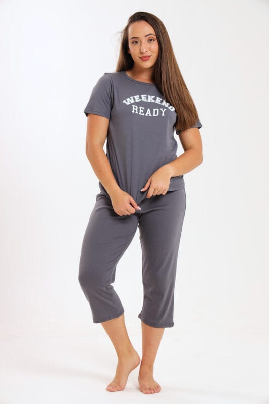 Ladies 3/4 short sleeve Summer pyjama set 