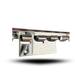 Set colgador de cortina en acero (105cm de largo-7 placas por set) 