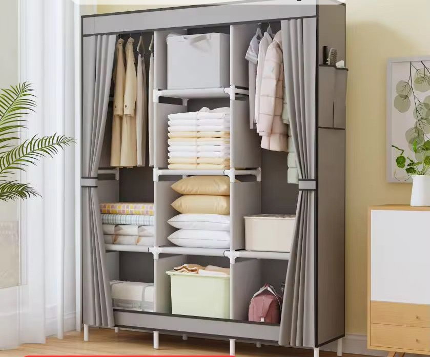 Armoire de rangement pliable avec rideaux – BCB0059_0