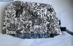 Rifle Paper Monochrome Rabbits Reversible Scrub Cap