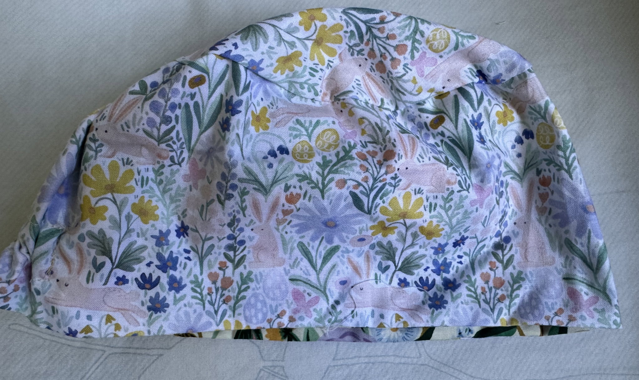 Rifle Paper Garden Party / Easter Bunnies Reversible Scrub Cap_1