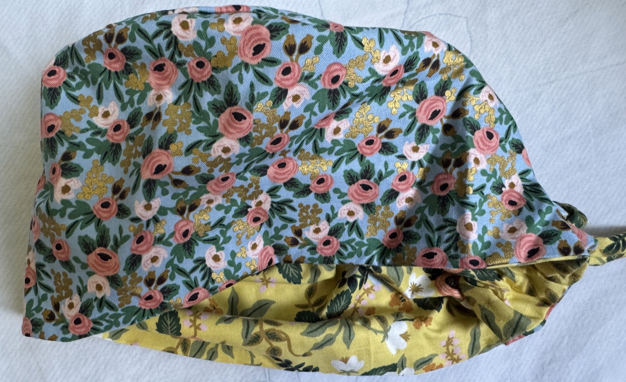 Rifle Paper Rosa / Yellow Reversible Scrub Cap_0