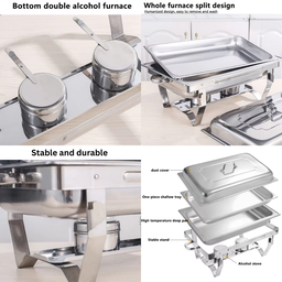 55CM BUFFET CHAFING DISH RECTANGLE