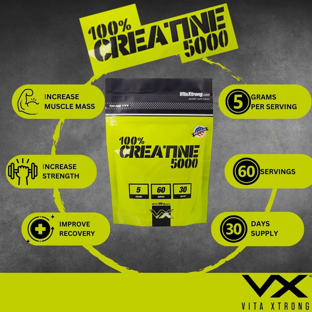 VITAXTRONG™ Creatine Monohydrate (550g) | Super Micronized Powder • Muscle Strength & Recovery • Halal [VX]_19