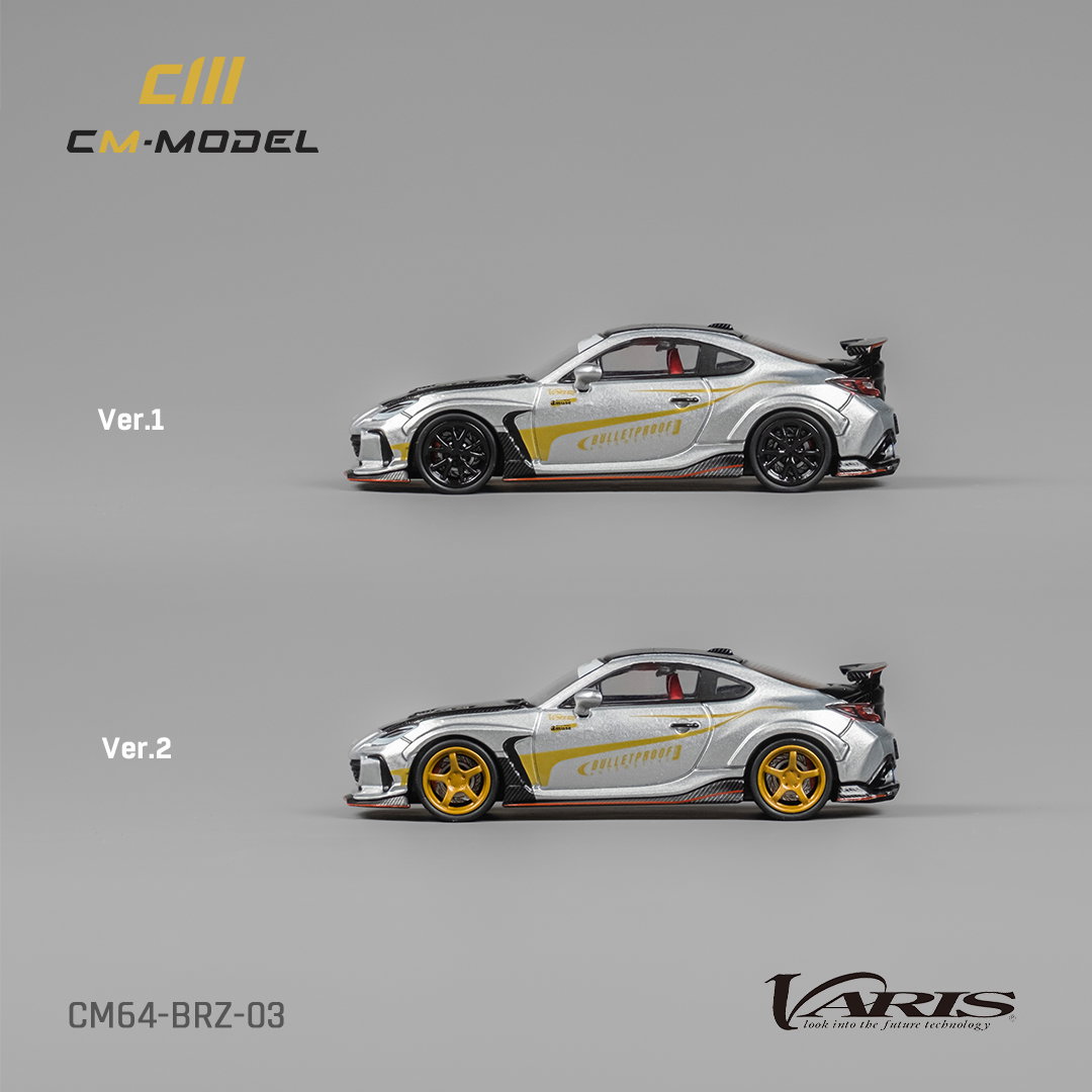 CM MODEL 1/64 SUBARU BRZ Varis ARISING-1 SILVER_1