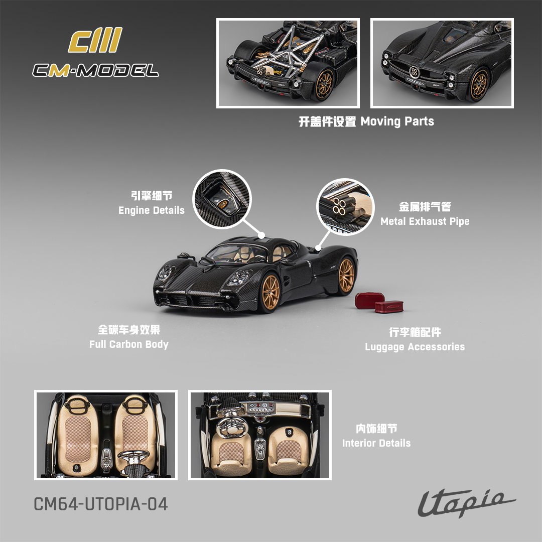 CM MODEL 1/64 PAGANI UTOPIA - FULL CARBON_0