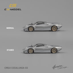 CM MODEL 1/64 PAGANI CODALUNGA - METALLIC SILVER