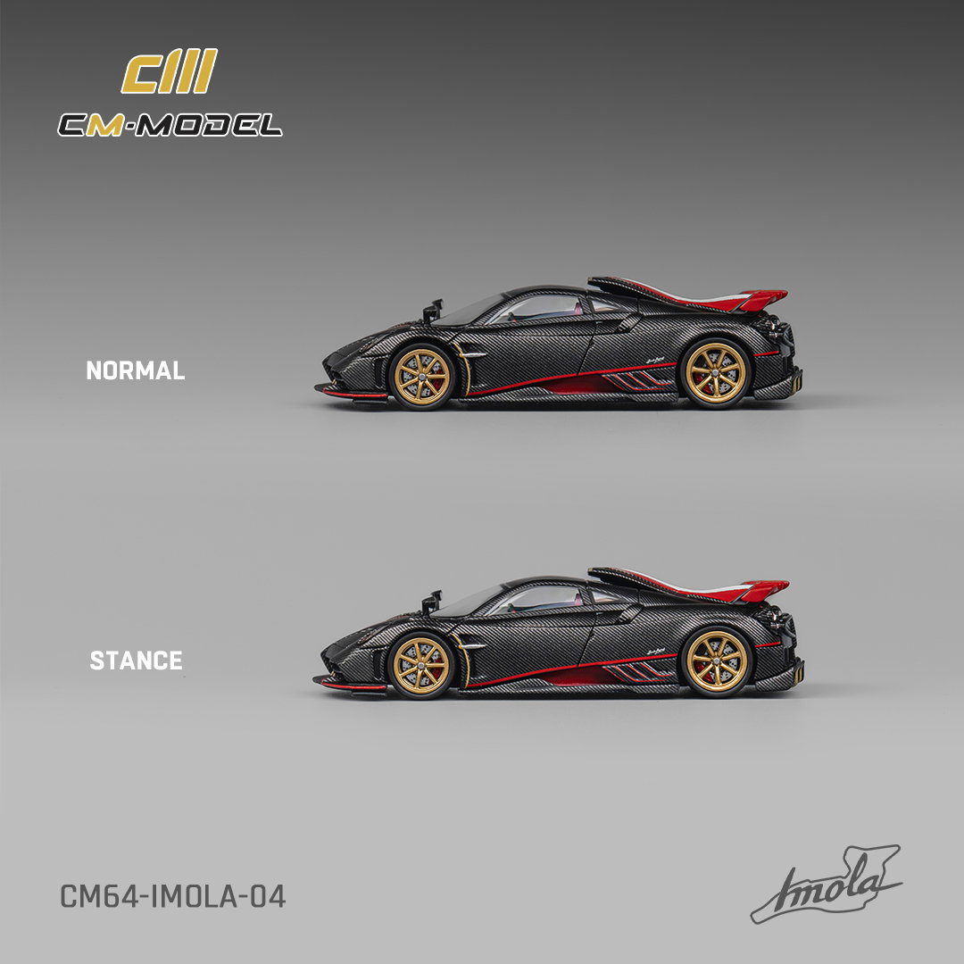 CM MODEL 1/64 PAGANI IMOLA - FULL DRY CARBON (RED WING)_1