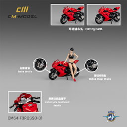 CM MODEL 1/64 MV AGUSTA F3ROSSO RED WITH SHOWGIRL