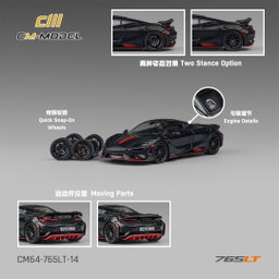 CM MODEL 1/64 MCLAREN 765LT - MATTE BLACK