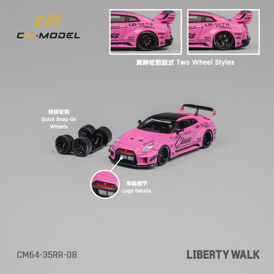 CM MODEL 1/64 NISSAN LBWK GT35RR - PINK