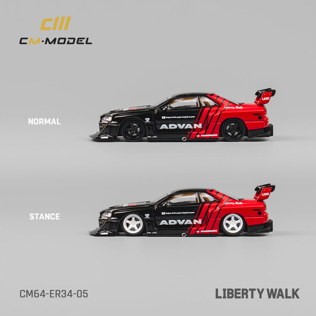 CM MODEL 1/64 NISSAN LBWK ER34 - ADVAN_1