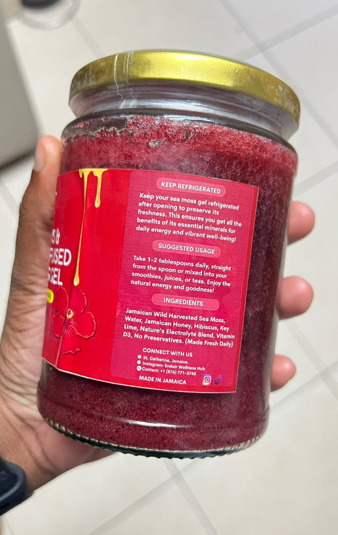 Hibiscus 🌺  & Honey Infused Sea Moss Gel_3
