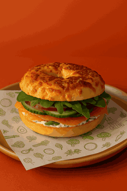 Salmón (Pan Bagel) ❤ 