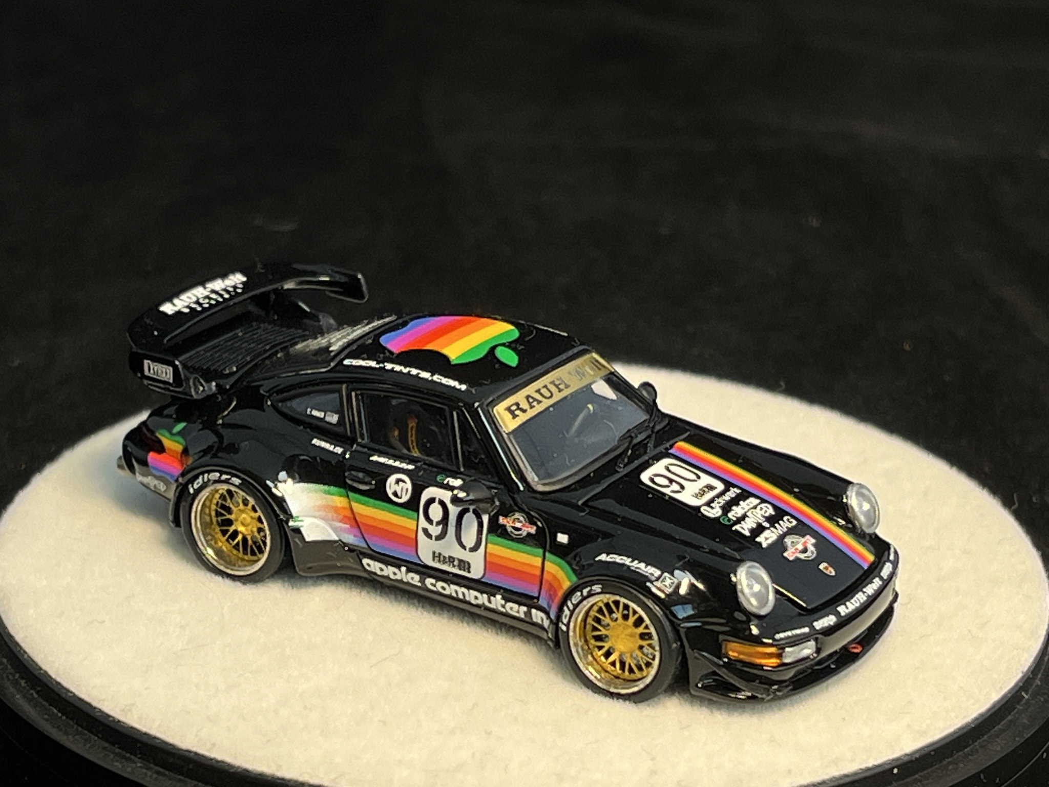PGM MODEL 1/64 PORSCHE RWB964 BLACK APPLE #90_10