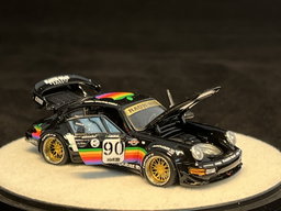 PGM MODEL 1/64 PORSCHE RWB964 BLACK APPLE #90