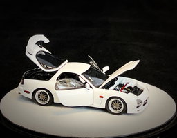 PGM MODEL 1/64 MAZDA RX7 - WHITE
