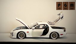 PGM MODEL 1/64 MAZDA RX7 - WHITE