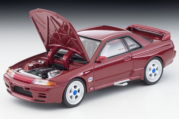 TLVN MODEL 1/64 NISSAN SKYLINE GT-R R32 GROUP A PLAIN COLOR VERSION RED_2
