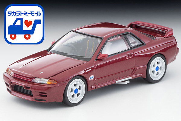 TLVN MODEL 1/64 NISSAN SKYLINE GT-R R32 GROUP A PLAIN COLOR VERSION RED