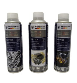 Wunscher Germany 3in1 Additives Package (EngineFlush+Treatment+InjectionCleaner) 300ml/btl
