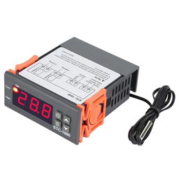Controlador de temperatura LCD digital 10A DC 24V Termostato STC-1000 3.3 ft Sensor NTC