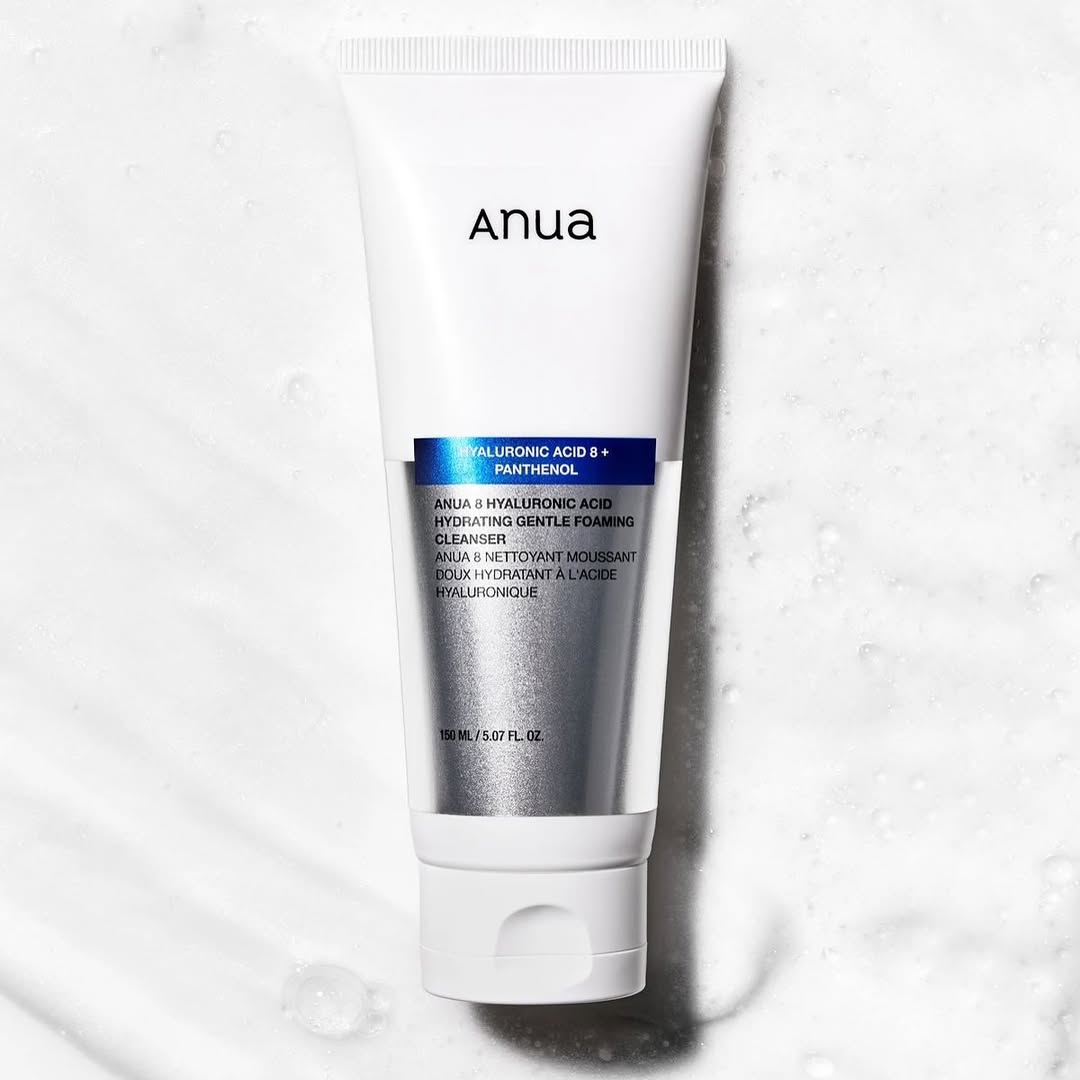 Anua 8 Hyaluronic Acid Hydrating Gentle Foaming Cleanser 150ml انوا غسول رغوي لطيف ومرطب بـ 8 احماض الهيالورونيك