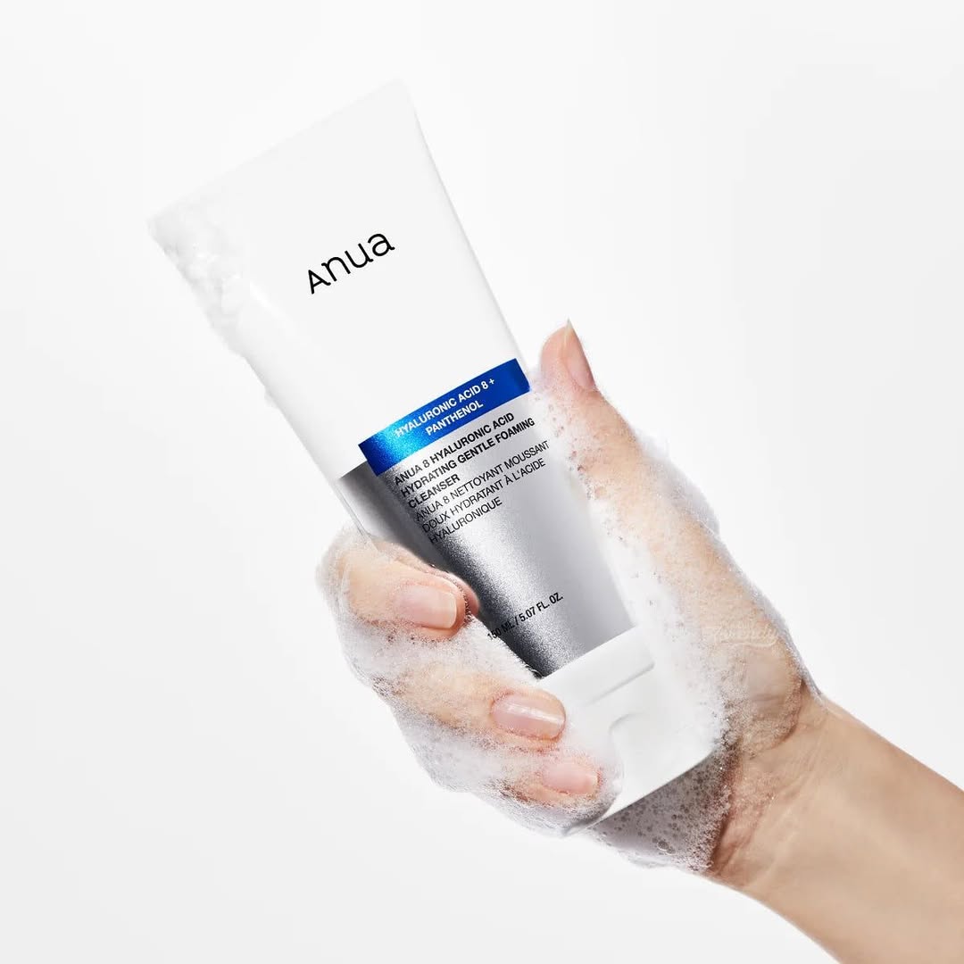 Anua  8 Hyaluronic Acid Hydrating Gentle Foaming Cleanser 150ml انوا  غسول رغوي لطيف ومرطب بـ 8 احماض الهيالورونيك_1