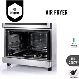10L Digital Full Metal Air Fryer with Visible Window 