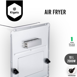 10L Digital Full Metal Air Fryer with Visible Window 
