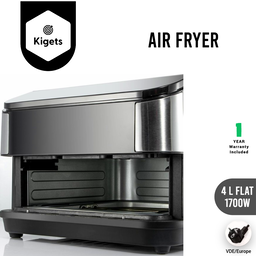 4L Digital Wide Tray Air Fryer with Visible Window 