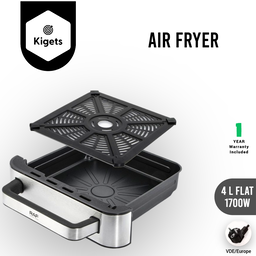 4L Digital Wide Tray Air Fryer with Visible Window 