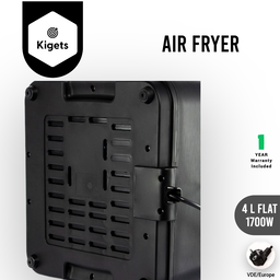 4L Digital Wide Tray Air Fryer with Visible Window 