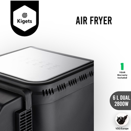 6L Dual Digital Air Fryer 