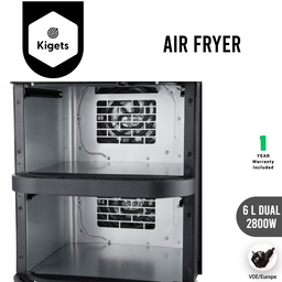 6L Dual Digital Air Fryer 